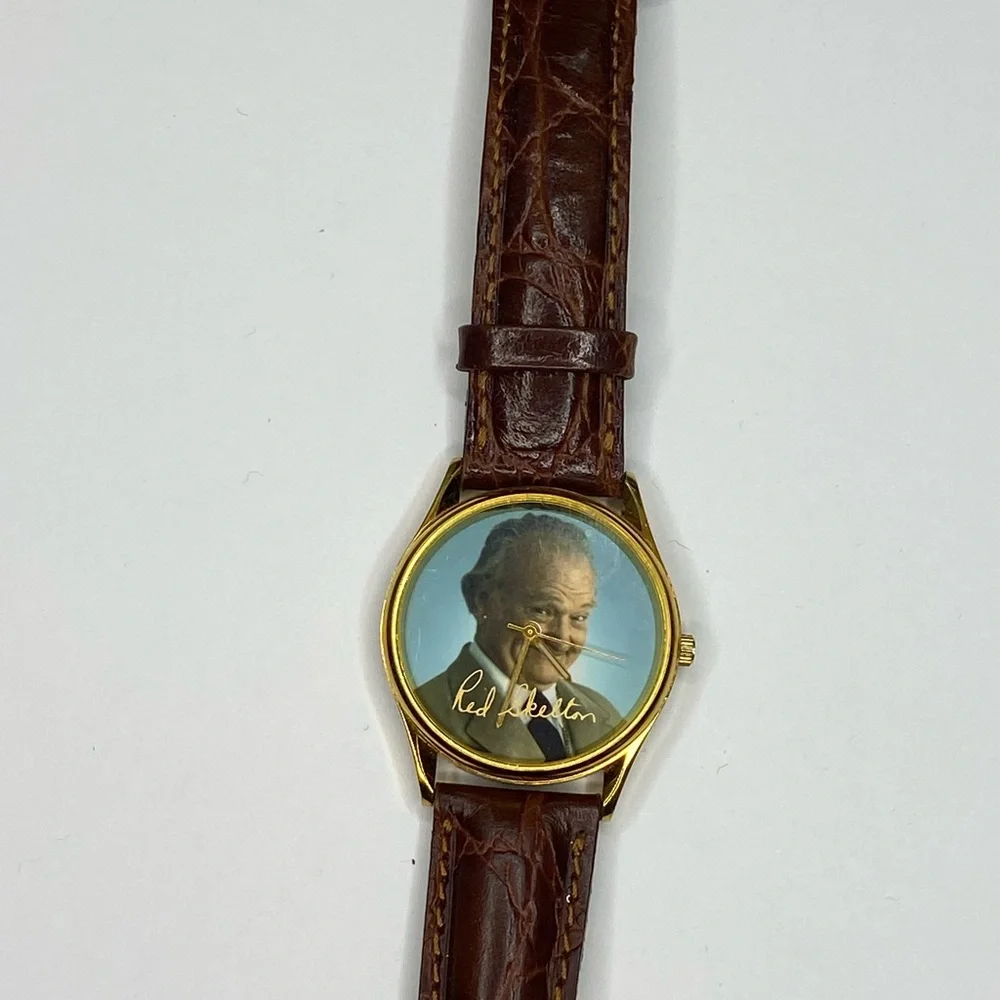 Red‎ Skelton Commemorative Wrist Watch Leather Band Armstrong’s 1997 NH